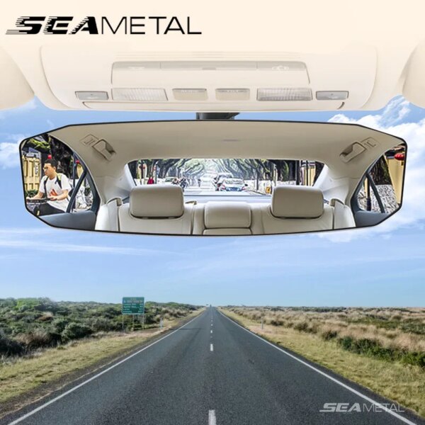 SEAMETAL Car Baby Mirrors Interior Rear View Mirror Wide Angle Convex Rearview Mirror Anti Glare Large Vision Auxiliary Monitor